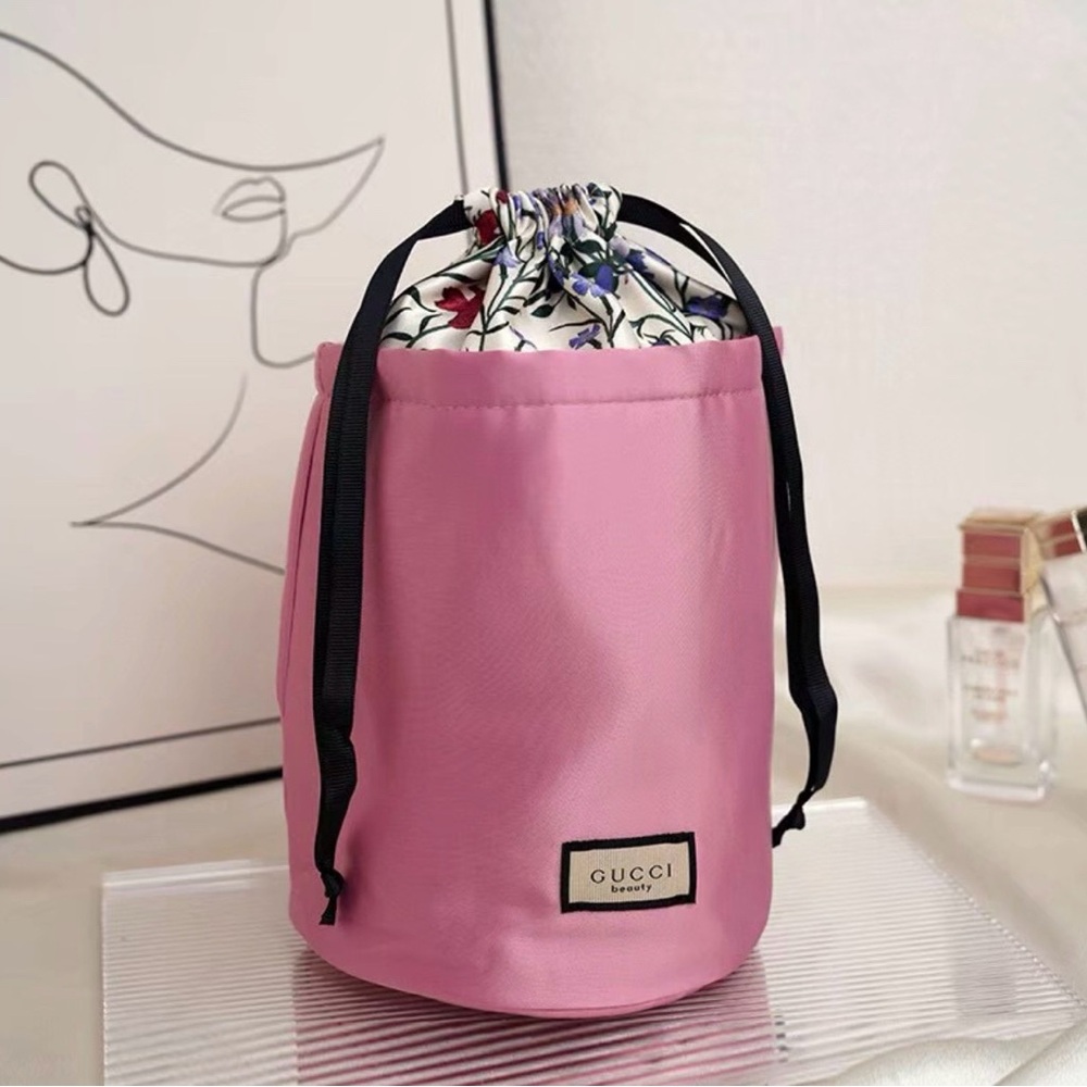 Gucci Beauty Floral Large Drawstring Bag